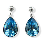 Silver Azure Crystal Earrings 1