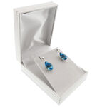 Silver Azure Crystal Earrings 2