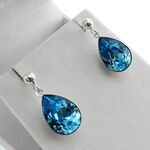 Silver Azure Crystal Earrings 3