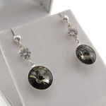 Crystals Silver Earrings 3