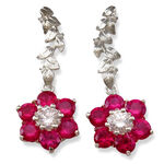 Pink Flower Earrings 1