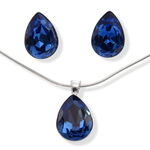 Blue Crystal Earrings and Pendant 1