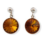 Orange Swarovski Earrings 1