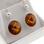 Orange Swarovski Earrings 3