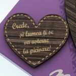 Personalized chocolate with picture and message Believe 4