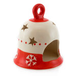 Red Christmas Bell Candle Holder 2