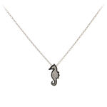 Silver Necklace with sea horse pendant 2