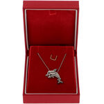 Silver Necklace with Dolphins 2