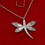 Silver necklace with butterfly 3