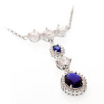 Silver necklace purple royal 1