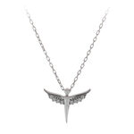 Silver Necklace Swarovski Angel 2