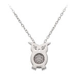 Silver Necklace Swarovski Smart Owl 2