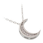 Silver Necklace Swarovski Moon 1