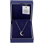 Silver Necklace Swarovski Moon 4