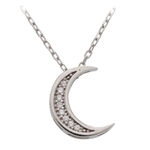 Silver Necklace Swarovski Moon 7