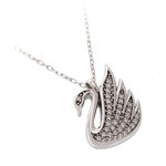 Silver Necklace Swarovski Swan 1