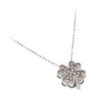 Silver Necklace Swarovski Lucky Clover 1