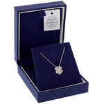 Silver Necklace Swarovski Lucky Clover 3