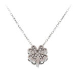 Silver Necklace Swarovski Lucky Clover 7