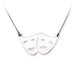 Silver Necklace with Theatre Mask 1