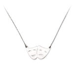 Silver Necklace with Theatre Mask 2