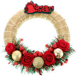 Christmas Wreath Red Flowers