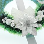 Door wreath silver shades 25cm 5