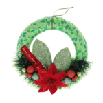 Christmas door wreath Euphorbia red 25cm