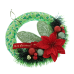 Christmas door wreath Euphorbia red 25cm 5