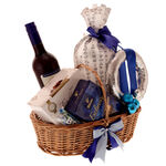 Blue Christmas Gift Basket 1