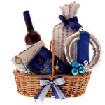 Blue Christmas Gift Basket 4