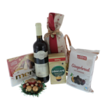 Burgundy Christmas gift basket 4