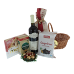 Burgundy Christmas gift basket 5