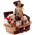 Golden Christmas Gift Basket 1