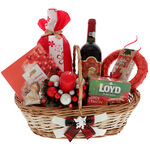 Christmas gift basket with angel 1