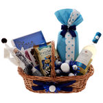 Light Blue Christmas gift basket 7