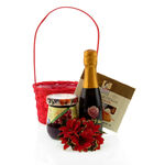 Christmas Basket with BottegaChampagne, Gem and Mini Cakes 1