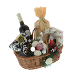 Gift basket Christmas roses for the holidays 3