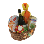 Easter Gift Basket with muffins and Australian Chardonnay wine 2