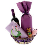 Purple Bunny Easter gift basket