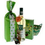 Green bunny Easter gift basket 2