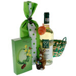 Green bunny Easter gift basket 5