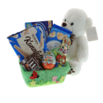 Gift basket for children of bunny sweets and teddy bear 2