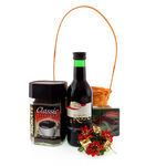 Christmas Gift Basket with Wine, Coffee and Chocolate Mint 1