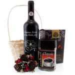 Christmas Gift Basket with Wine, Coffee and Chocolate Truffe 1