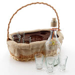 Gift Basket with Bottle and Glasses 2