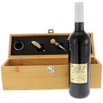 Bamboo Box with Accessories and Wine 2