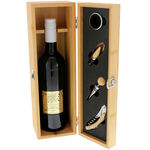 Bamboo Box with Accessories and Wine 3