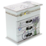 Jewelry Box with 3 Drawers Lavender 1