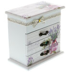 Jewelry Box with 3 Drawers Pink Vase 1